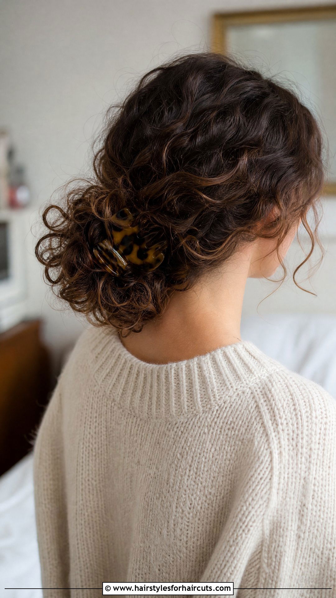Voluminous Low Curly Claw Clip - 25 curly hair claw clip hairstyles - 25 curly hair claw clip hairstyles