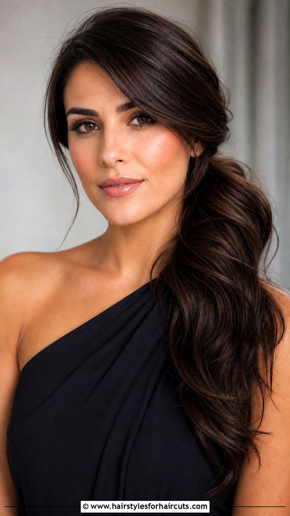 Voluminous Side Swept Ponytail - 25 prom ponytail hairstyles black hair - 25 prom ponytail hairstyles black hair