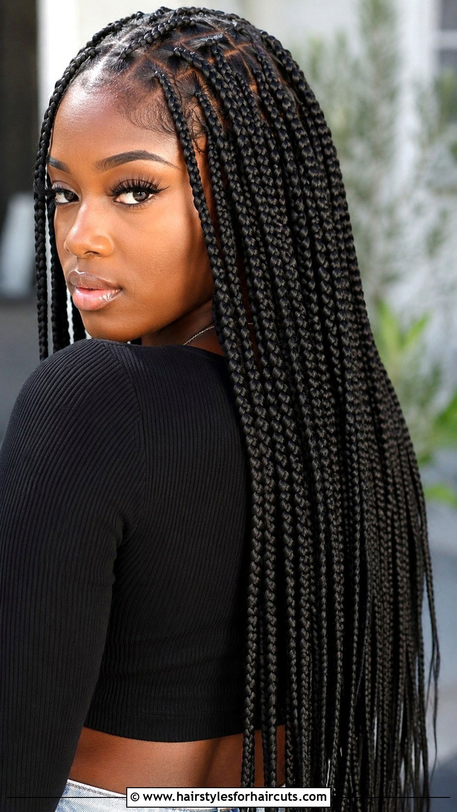 Waist Length Box Braids - 25 box braids hairstyles for black hair - 25 box braids hairstyles for black hair