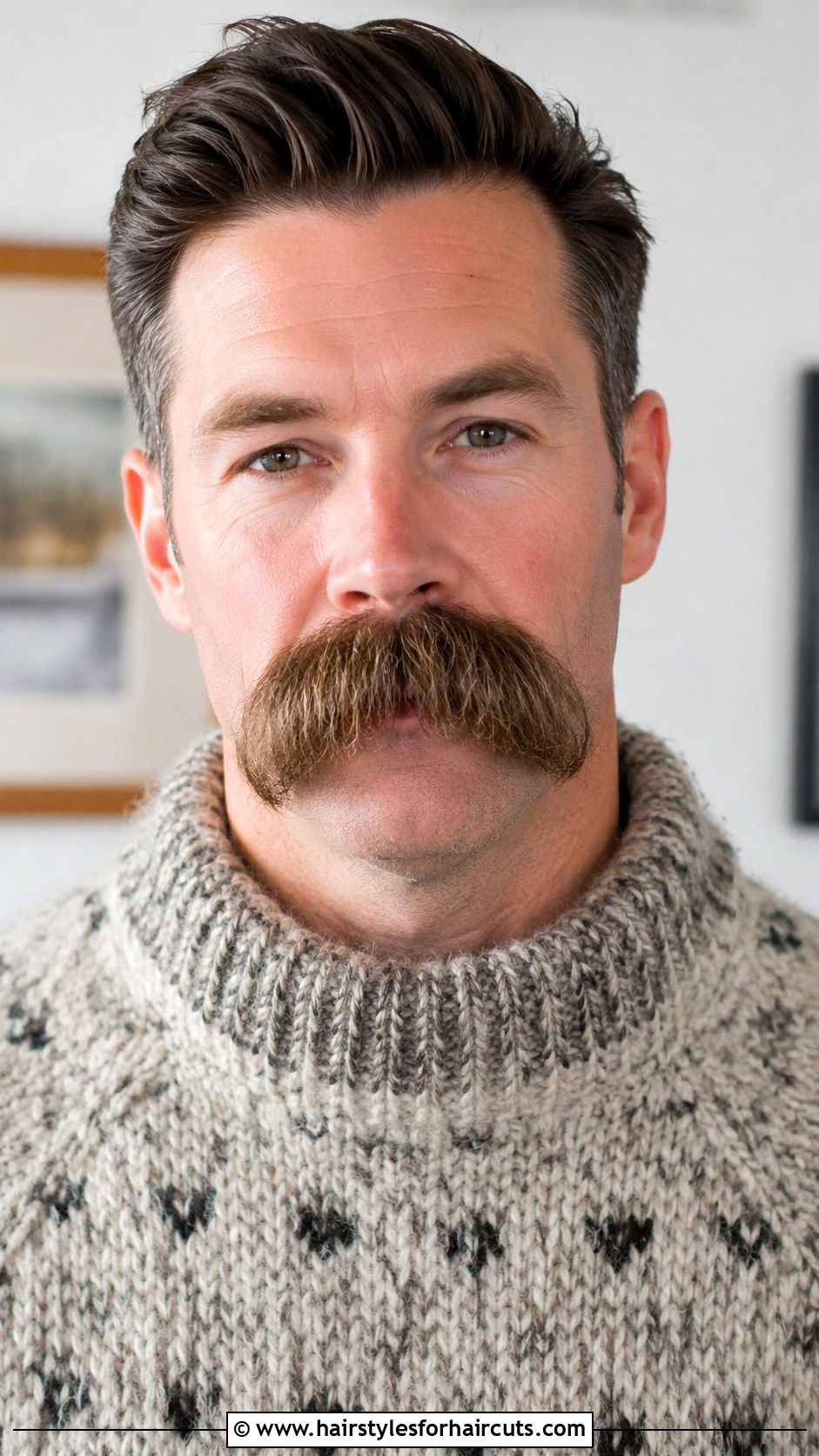 Walrus Mustache - 25 facial hairstyles for round faces - 25 facial hairstyles for round faces