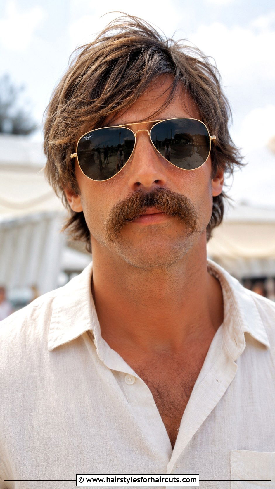 Walrus Mustache With Aviators And Shaggy Hair - 25 70s facial hairstyles - 25 70s facial hairstyles