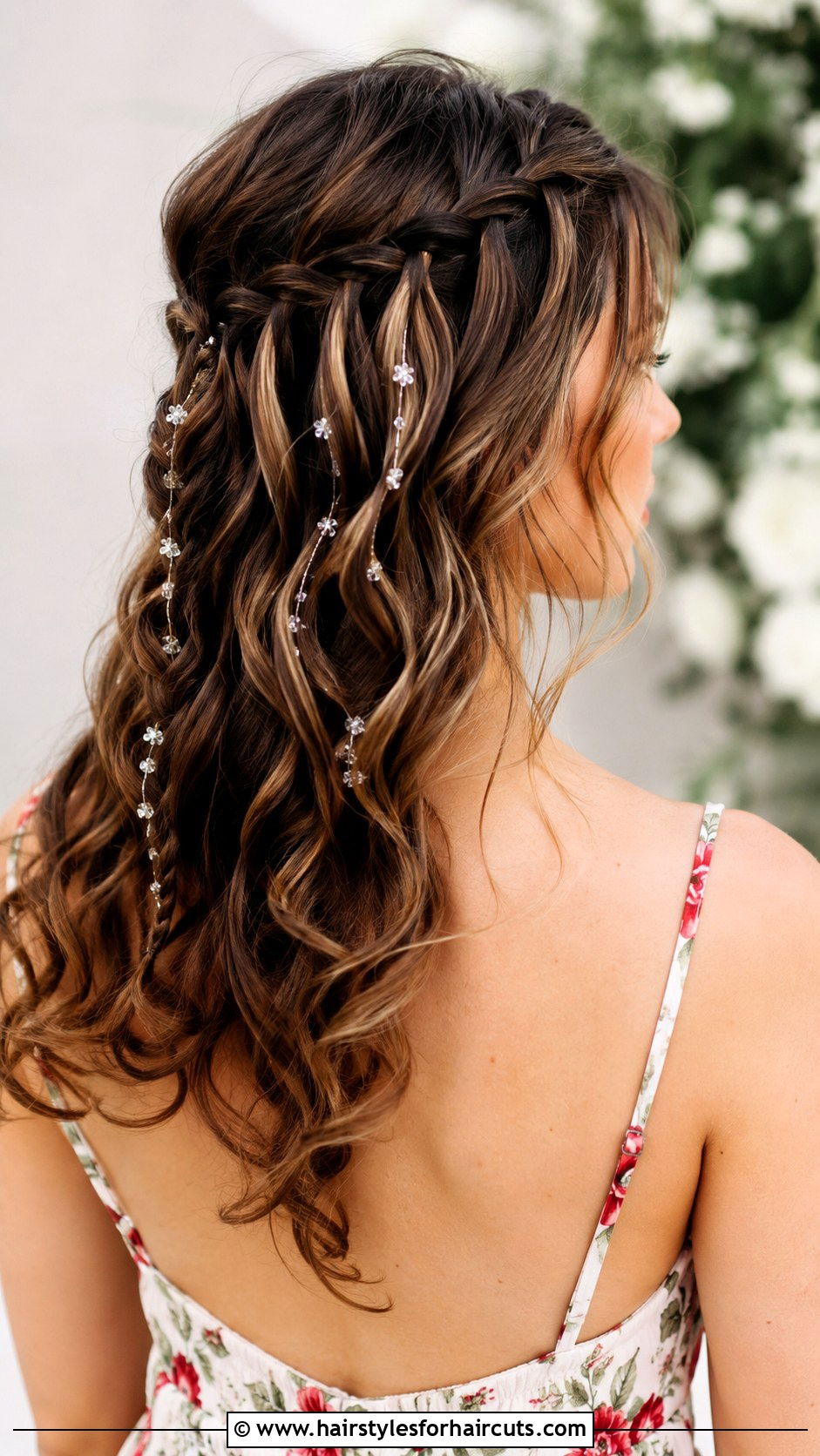 Waterfall Braid - 25 wedding long hair hairstyles - 25 wedding long hair hairstyles