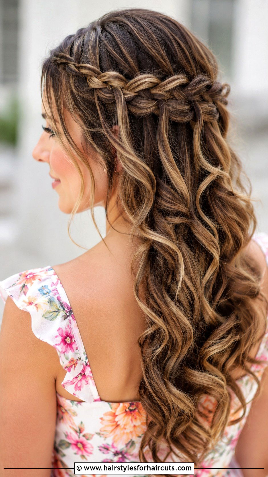 Waterfall Braid - 25 bridesmaid hairstyles for long hair - 25 bridesmaid hairstyles for long hair