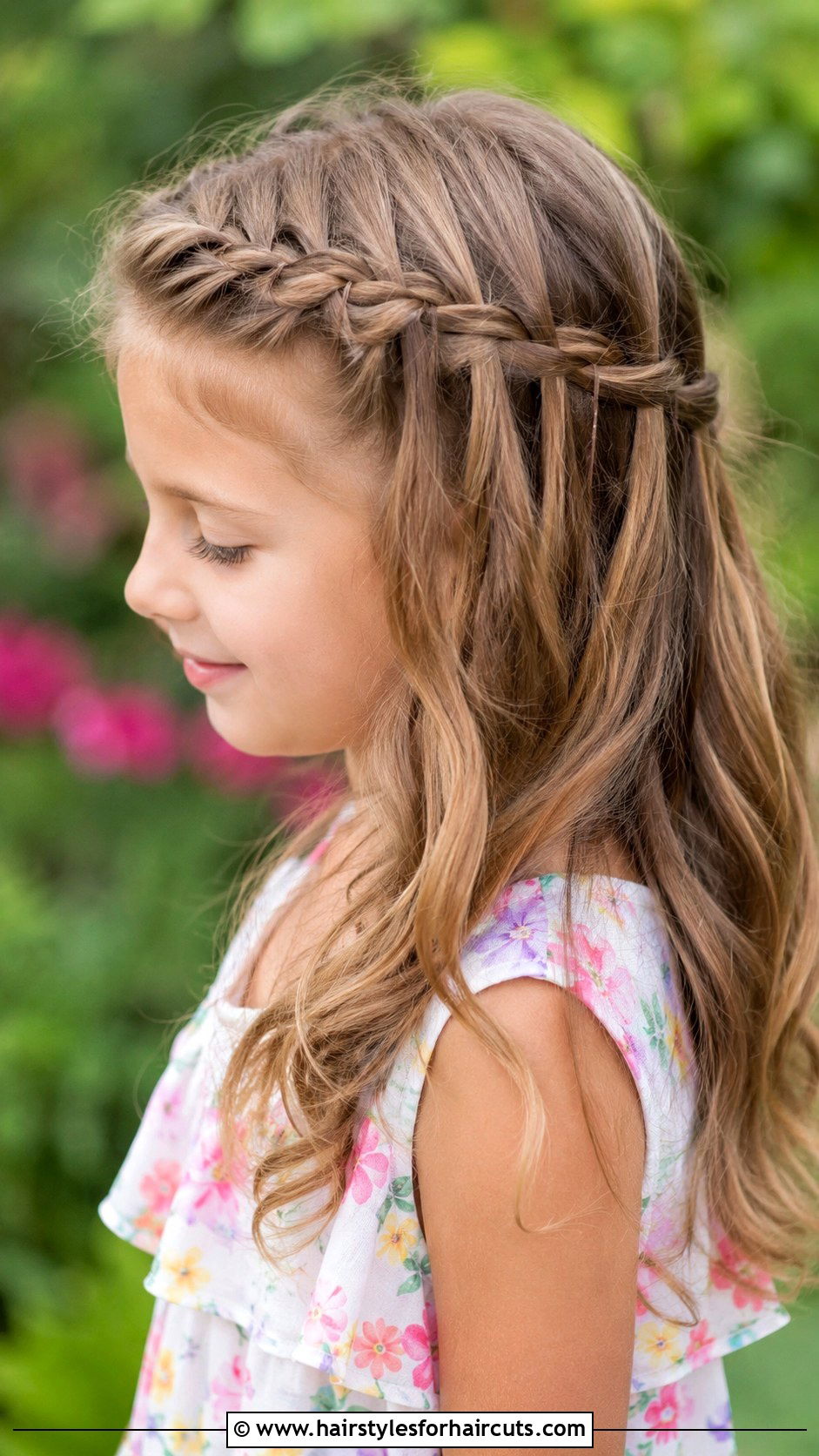 Waterfall Braid - 25 cute hairstyles for girls medium hair - 25 cute hairstyles for girls medium hair