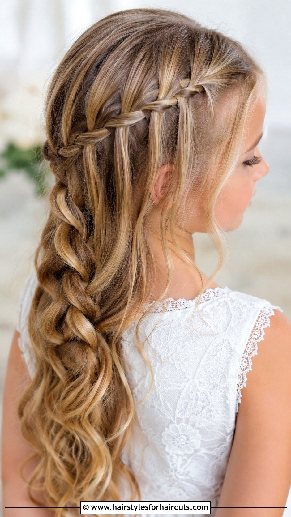 Waterfall Braid - 25 junior bridesmaid hairstyles - 25 junior bridesmaid hairstyles