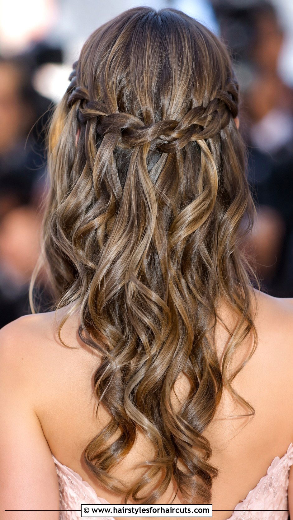 Waterfall Braid - 25 prom hairstyles for thick hair - 25 prom hairstyles for thick hair