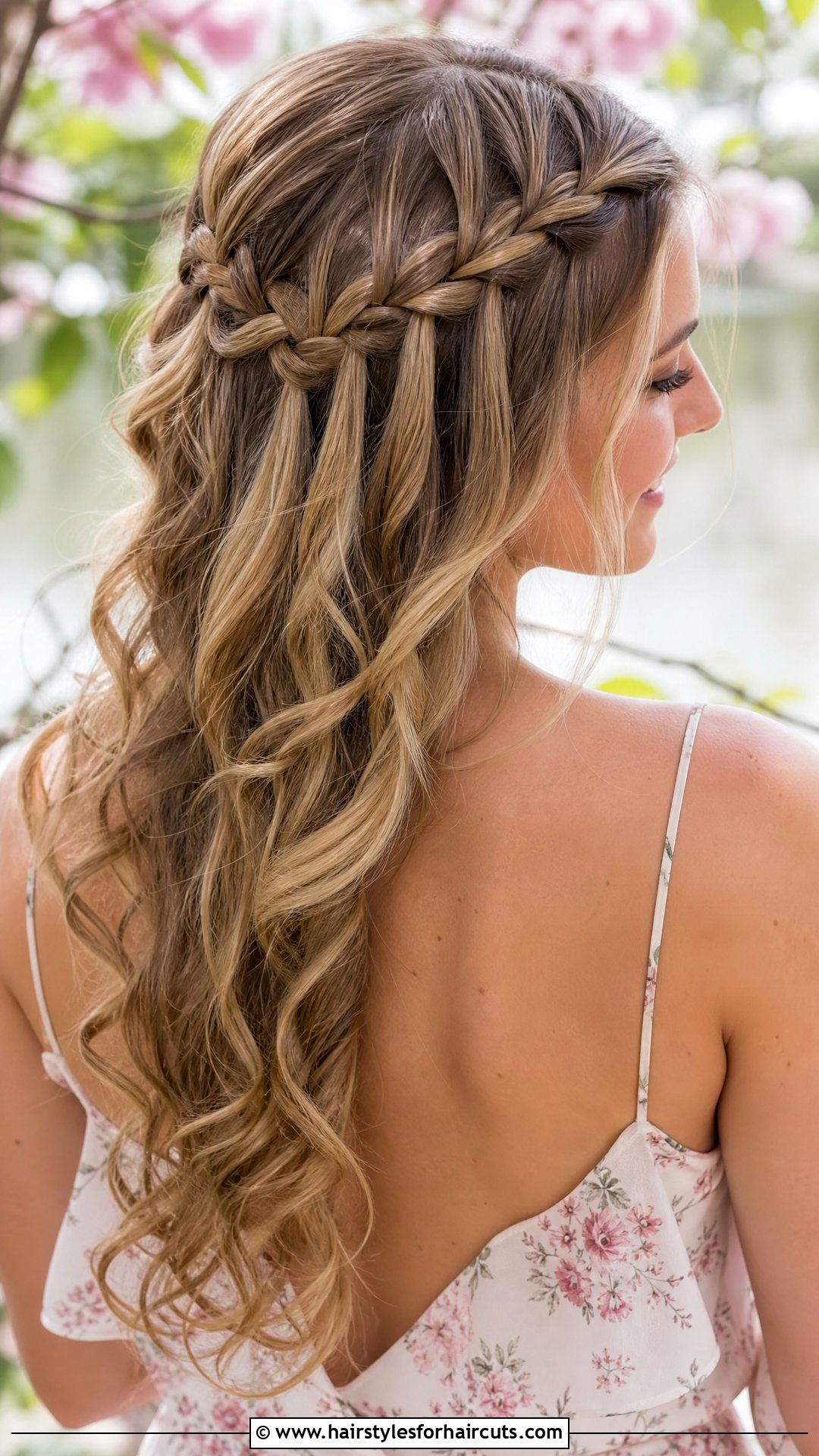 Waterfall Braid - 25 semi formal hairstyles for long hair - 25 semi formal hairstyles for long hair