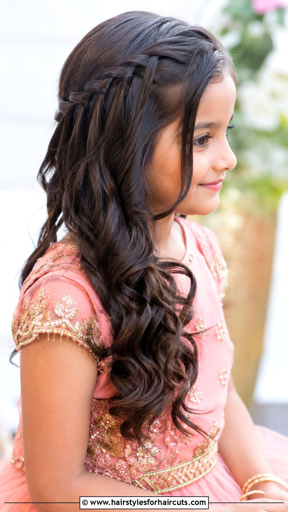 Waterfall Braid Curls - 25 christmas hairstyles for girls - 25 christmas hairstyles for girls