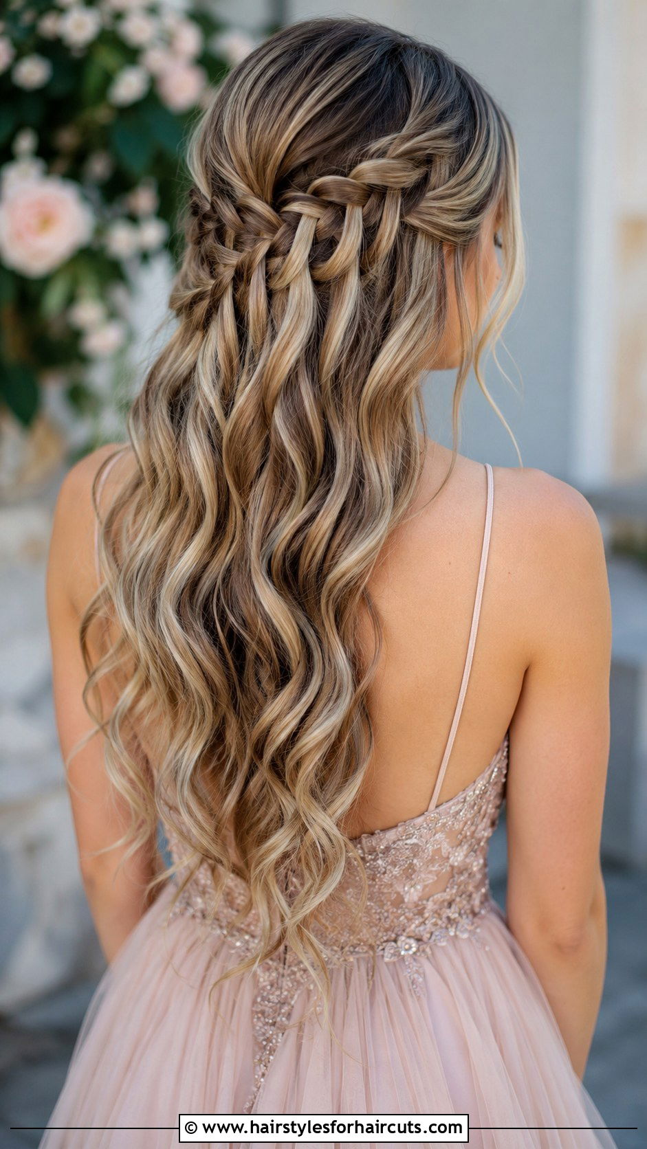 Waterfall Braid Curls - 25 fancy hairstyles for medium hair - 25 fancy hairstyles for medium hair