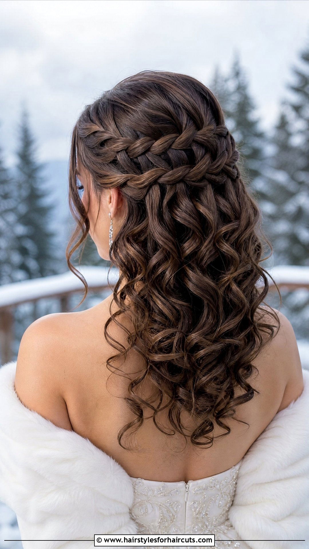 Waterfall Braid Curls - 25 winter formal hairstyles - 25 winter formal hairstyles