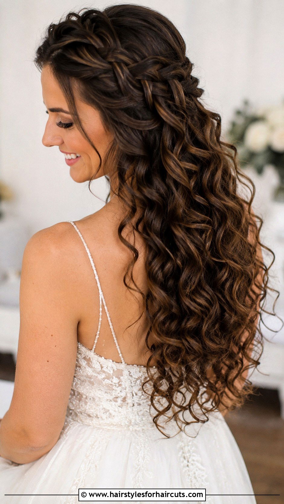 Waterfall Braid For Long Curly Hair - 25 curly wedding hairstyles for long hair - 25 curly wedding hairstyles for long hair