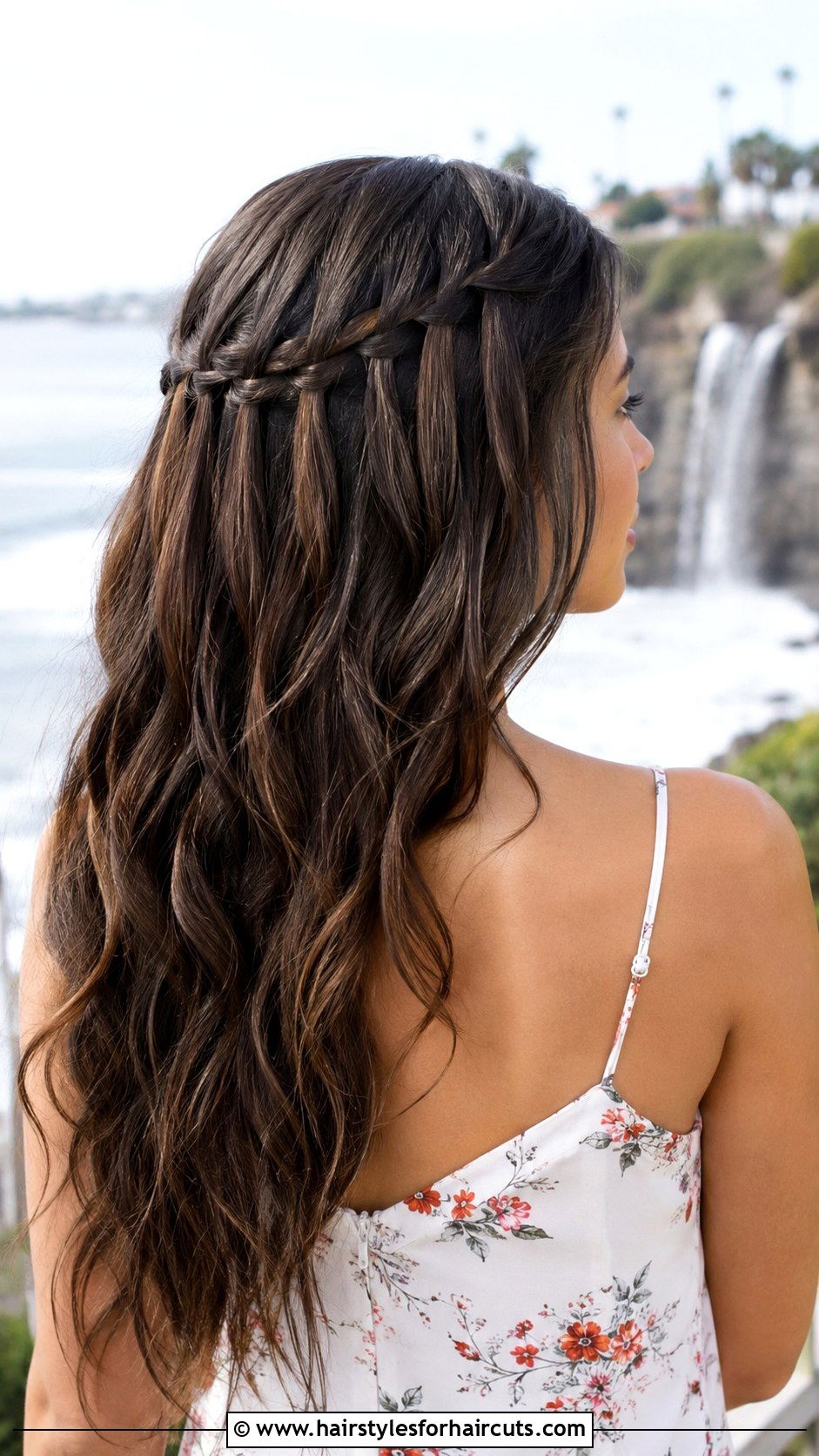Waterfall Braid For Long Hair - 25 beach wedding hairstyles for long hair - 25 beach wedding hairstyles for long hair