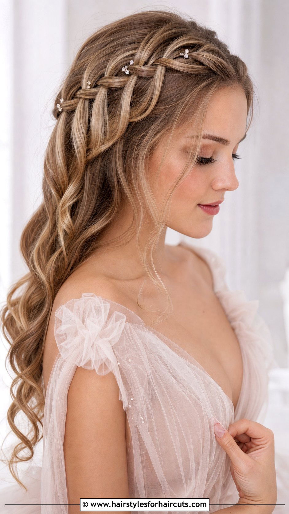 Waterfall Braid For Long Straight Hair - 25 long straight hairstyles for wedding - 25 long straight hairstyles for wedding