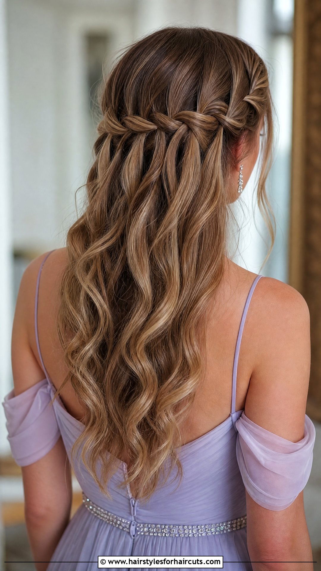 Waterfall Braid Long Hair - 25 formal hairstyles - 25 formal hairstyles