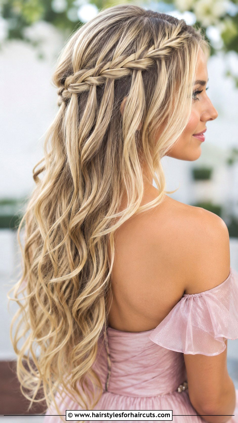 Waterfall Braid Long Hair - 25 evening hairstyles - 25 evening hairstyles