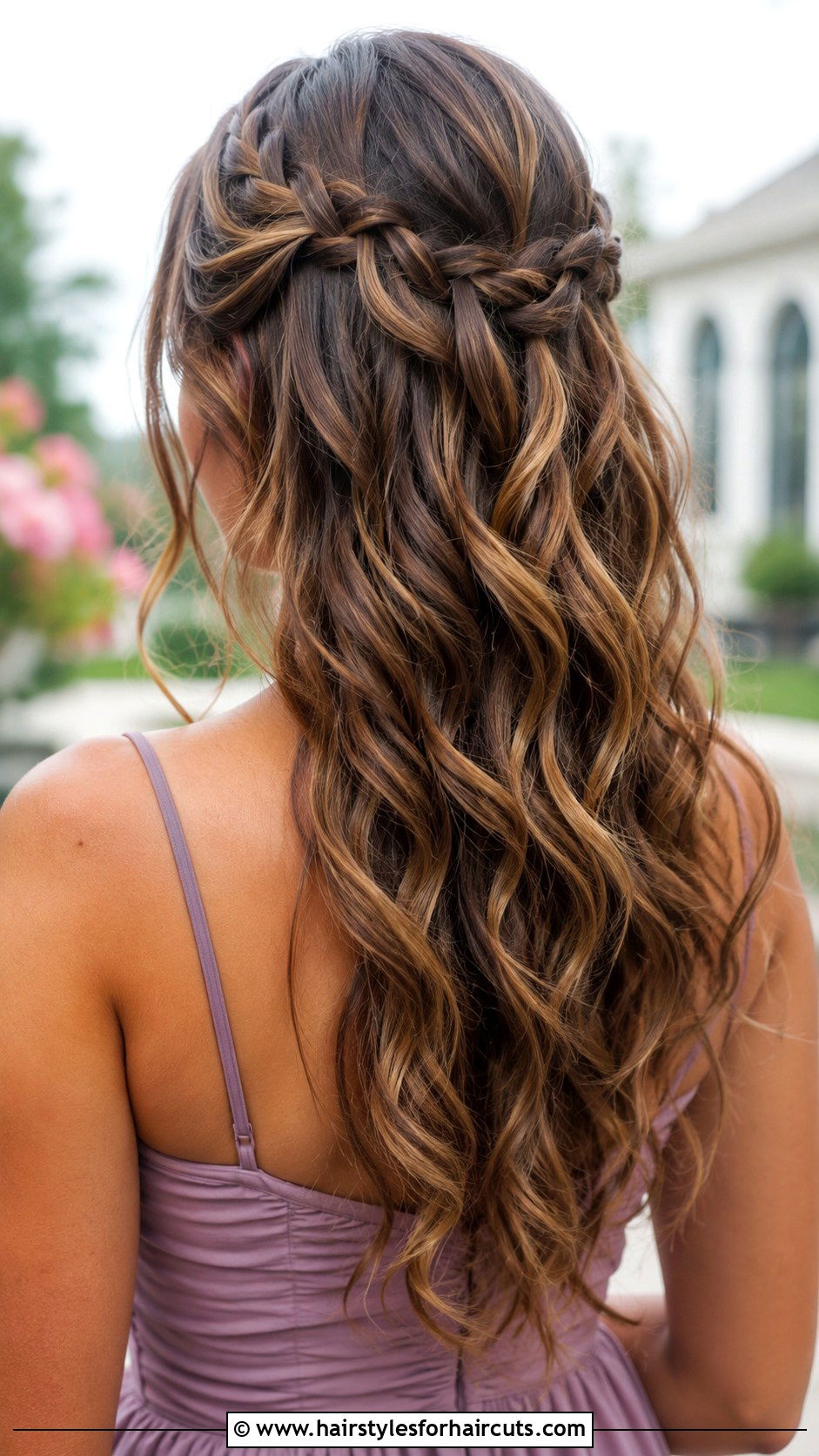 Waterfall Braid Loose Curls - 25 fun hairstyles - 25 fun hairstyles