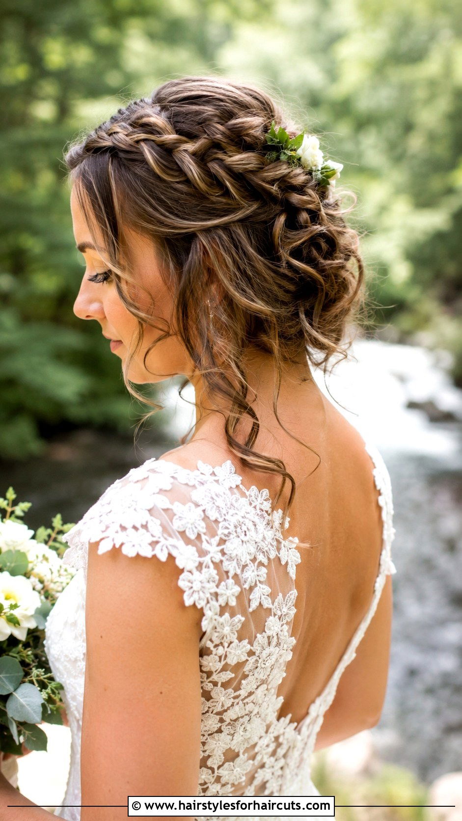Waterfall Braid Short Wedding Hair - 25 boho wedding hairstyles for short hair - 25 boho wedding hairstyles for short hair