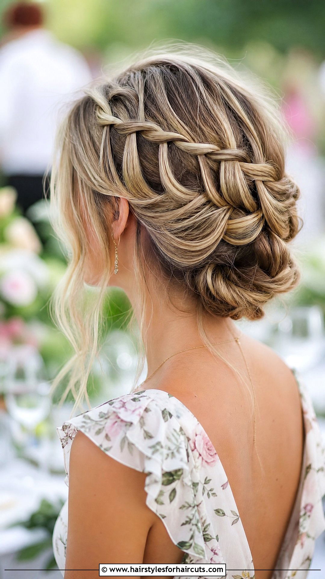 Waterfall Braid Updo - 25 wedding hairstyles up do - 25 wedding hairstyles up do