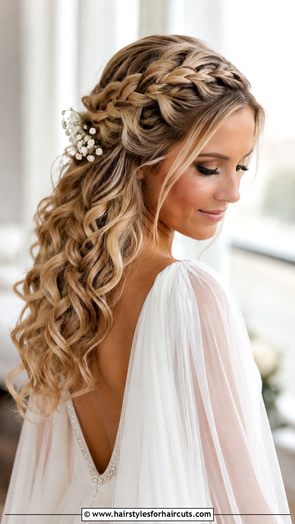 Waterfall Braid Wedding Hairstyle - 25 diy wedding hairstyles for long hair - 25 diy wedding hairstyles for long hair