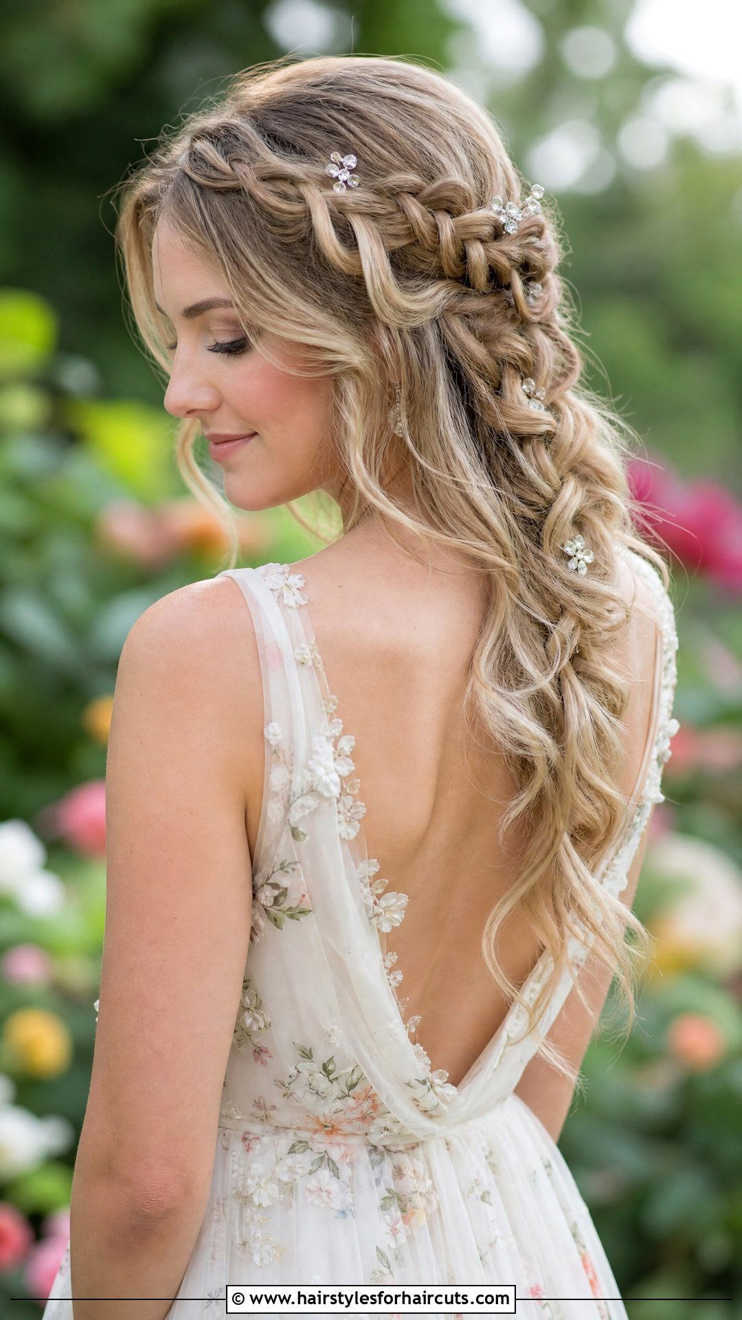 Waterfall Braid Wedding Hairstyle - 25 wedding hairstyles - 25 wedding hairstyles