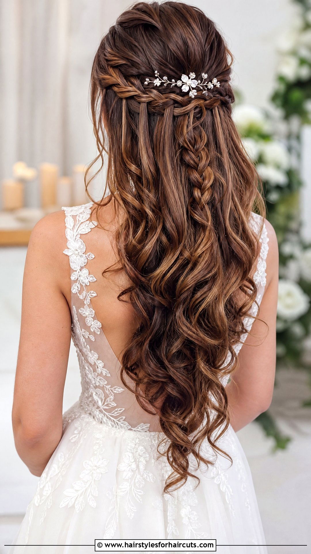 Waterfall Braid Wedding Hairstyle - 25 wedding hairstyles with braids - 25 wedding hairstyles with braids
