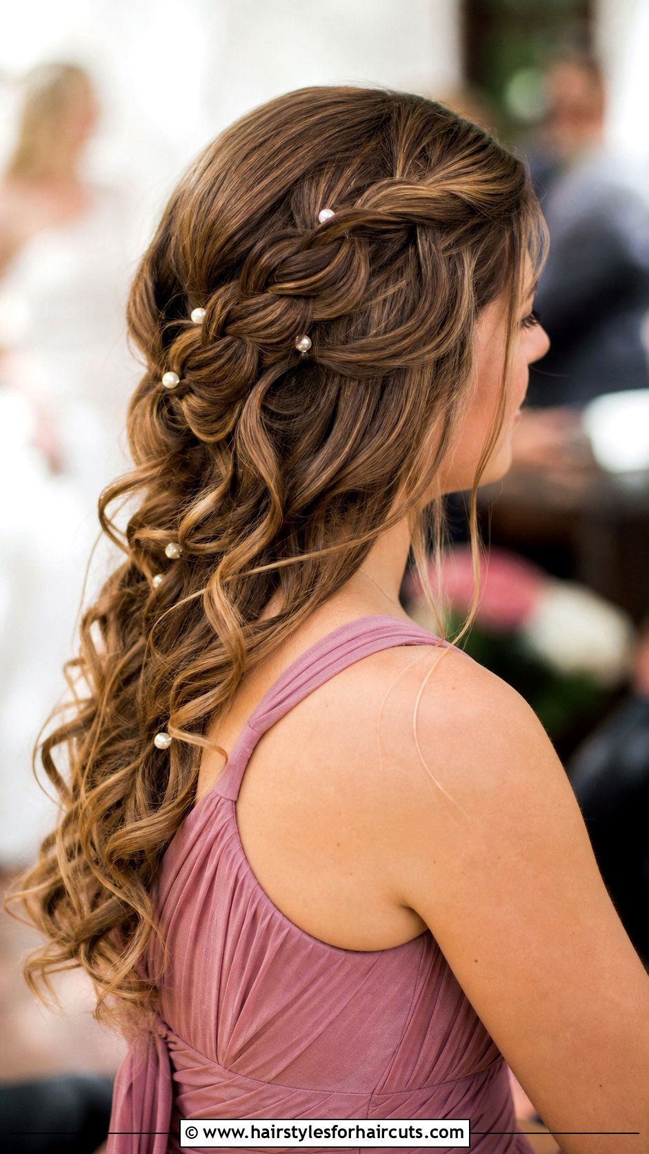 Waterfall Braid Wedding Hairstyle - 25 girls wedding hairstyles - 25 girls wedding hairstyles