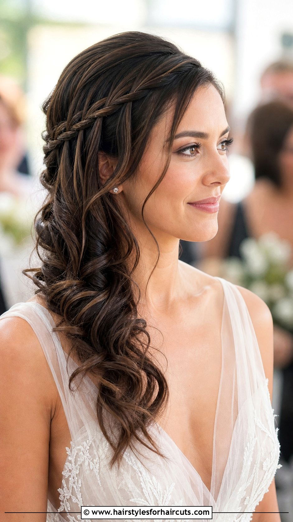 Waterfall Braid Wedding Hairstyle - 25 wedding hairstyles long - 25 wedding hairstyles long