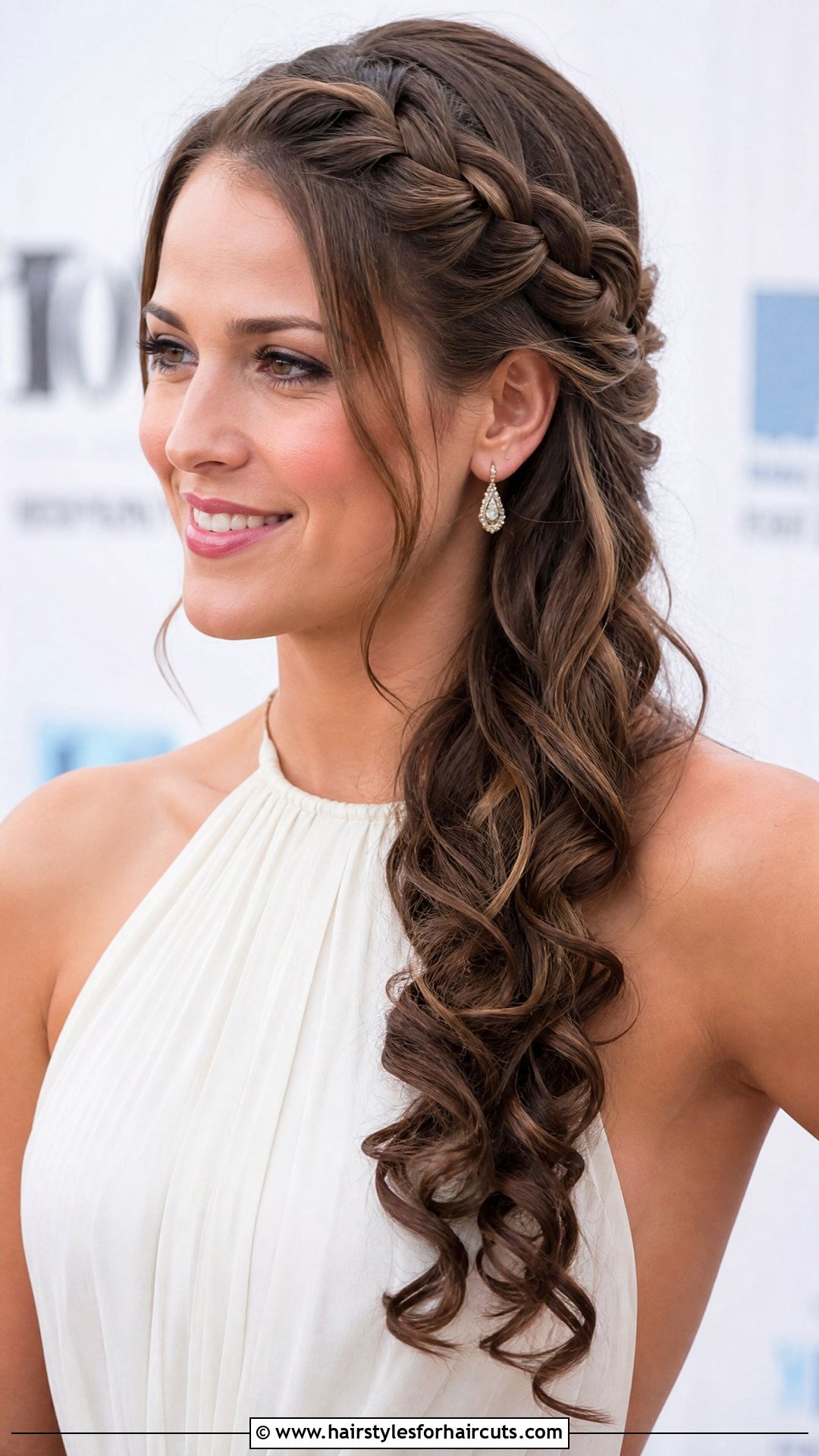 Waterfall Braid With Curls - 25 formal wedding hairstyles for long hair - 25 formal wedding hairstyles for long hair