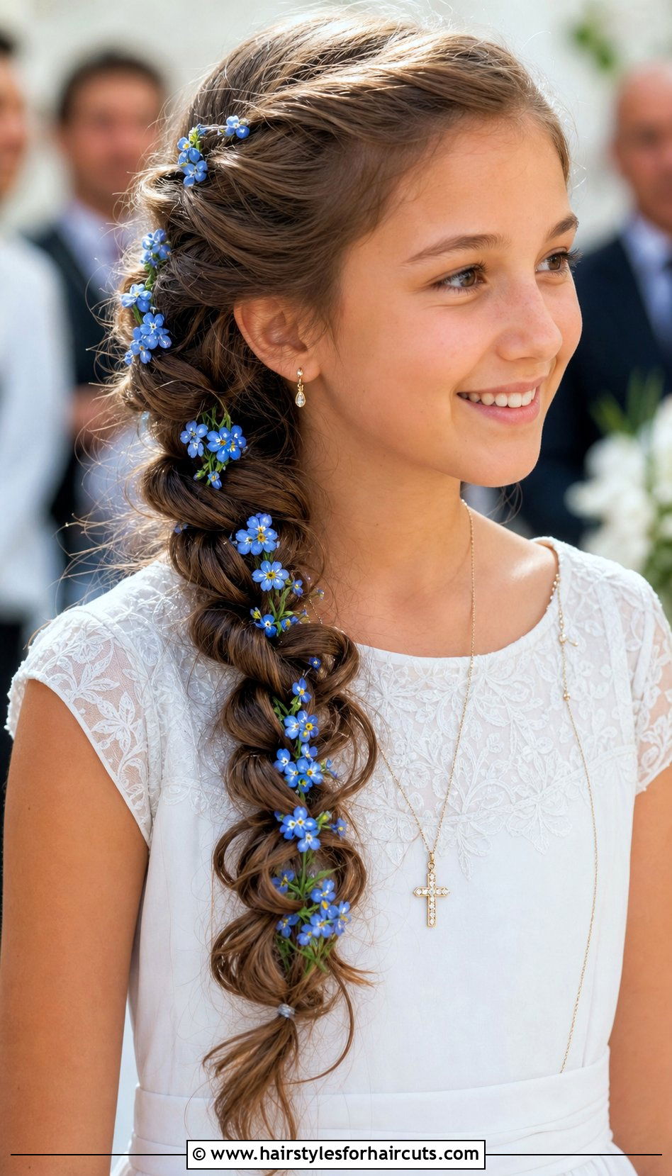 Waterfall Braid With Flowers - 25 hairstyles with flowers - 25 hairstyles with flowers