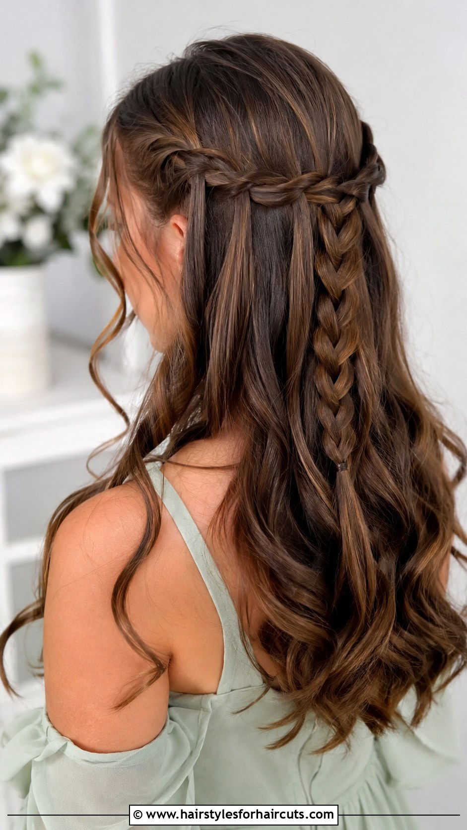 Waterfall Braid With Loose Curls - 25 dance recital hairstyles - 25 dance recital hairstyles