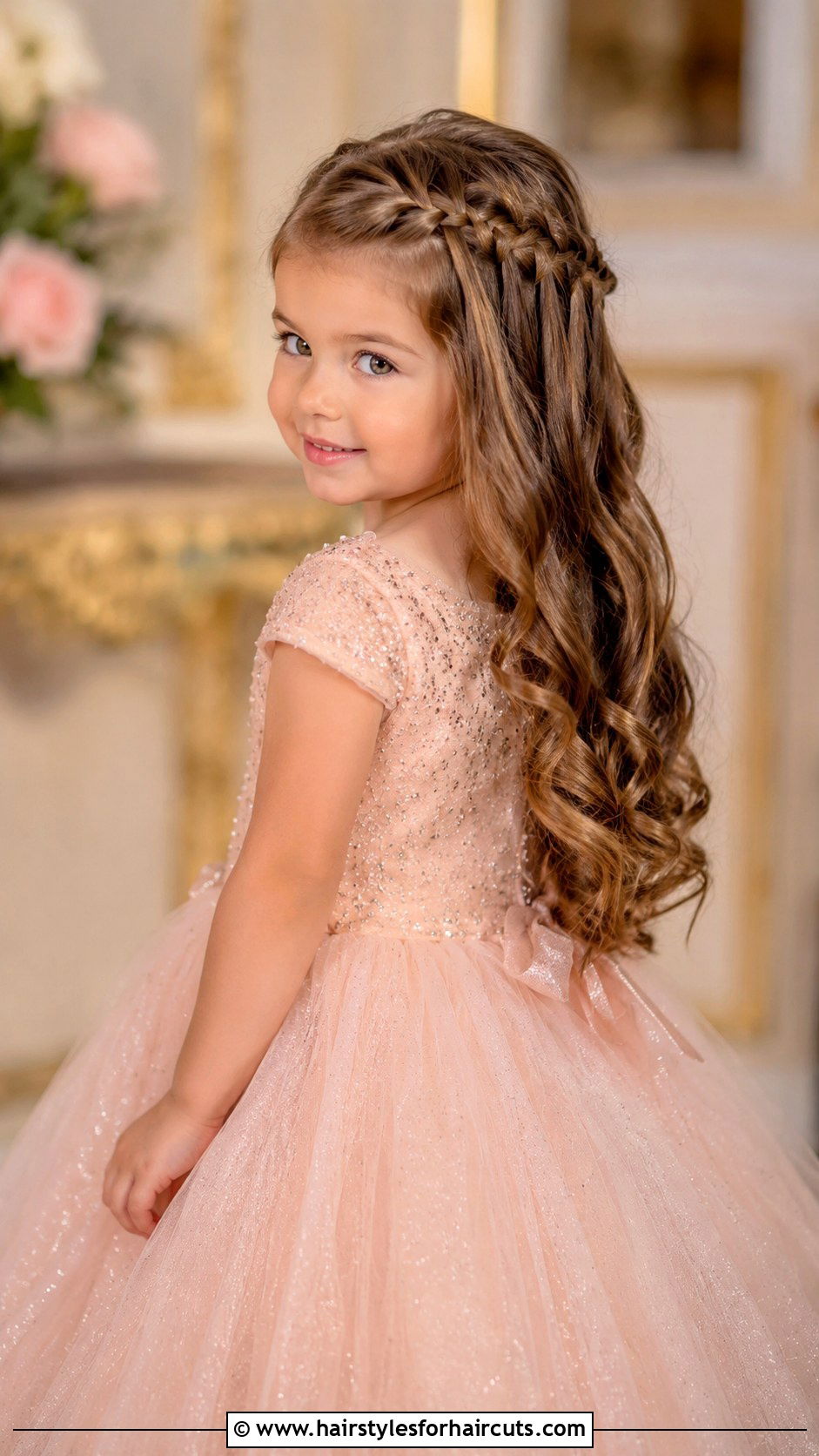 Waterfall Braid With Waves - 25 4 year old girl hairstyles - 25 4 year old girl hairstyles