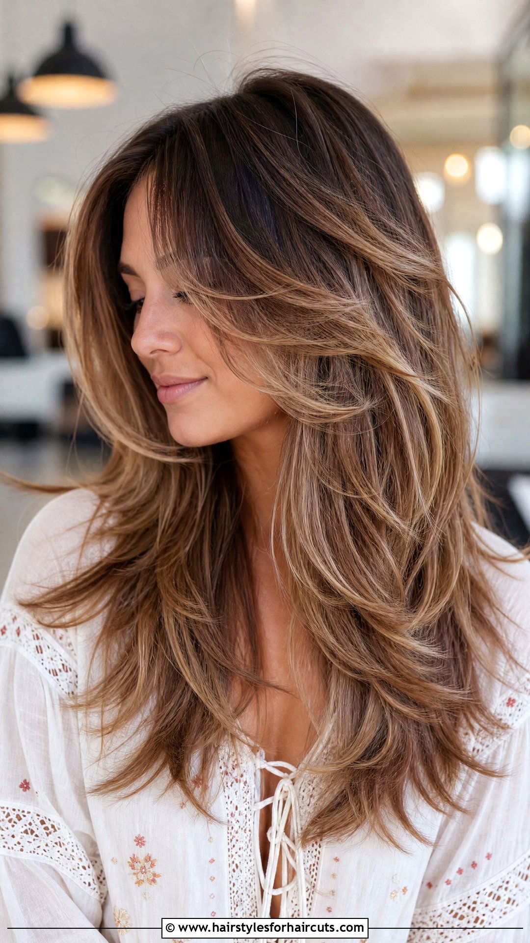 Waterfall Haircut With Balayage - 25 waterfall haircuts for medium hair - 25 waterfall haircuts for medium hair