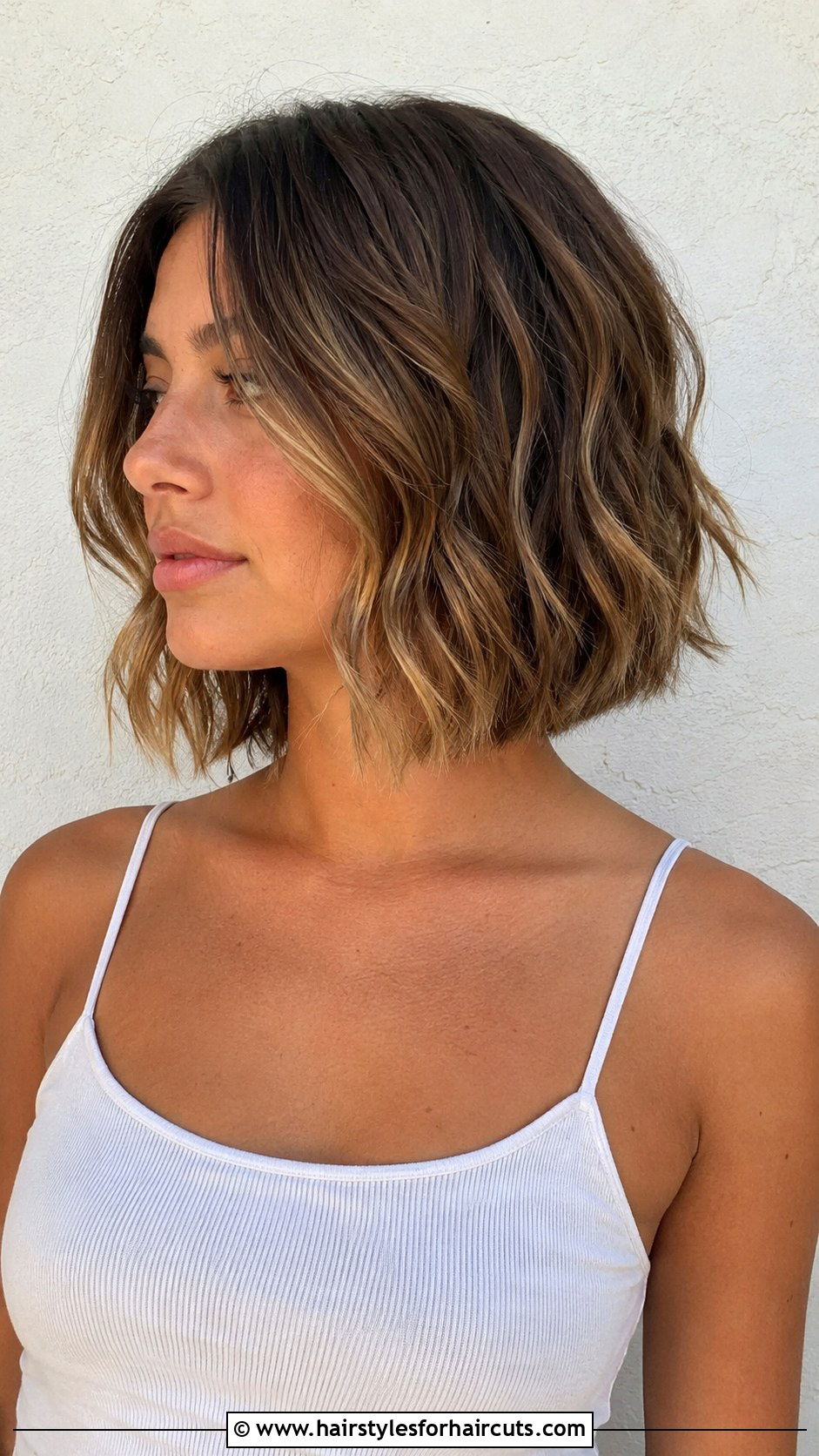 Wavy A Line Bob - 25 a line haircuts - 25 a line haircuts