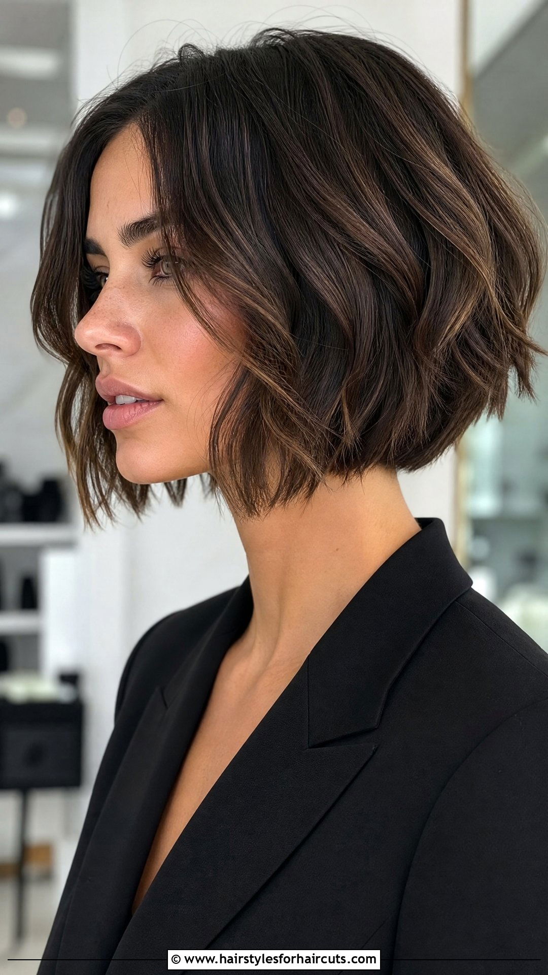 Wavy A Line Bob - 25 medium length hairstyles for wavy hair - 25 medium length hairstyles for wavy hair