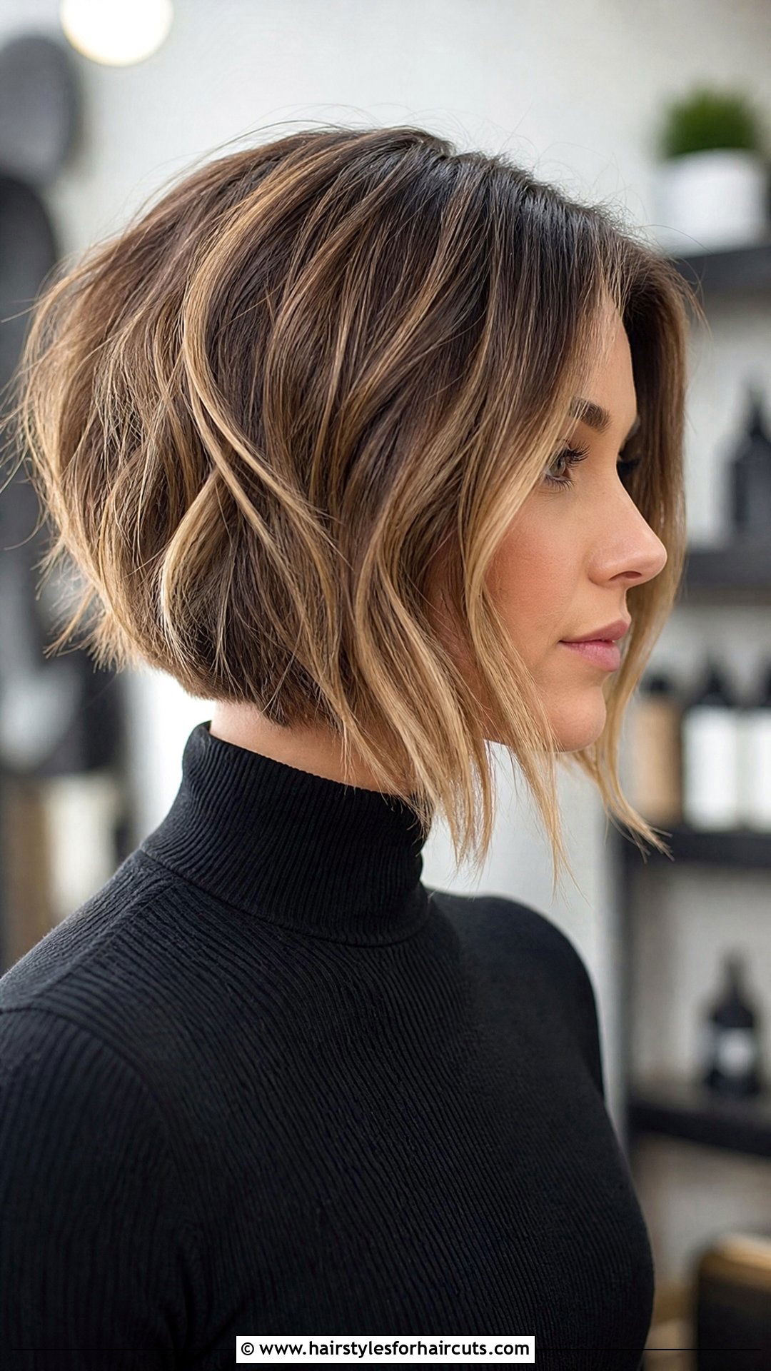 Wavy Angled Bob Haircut - 25 best haircuts for round face wavy hair - 25 best haircuts for round face wavy hair