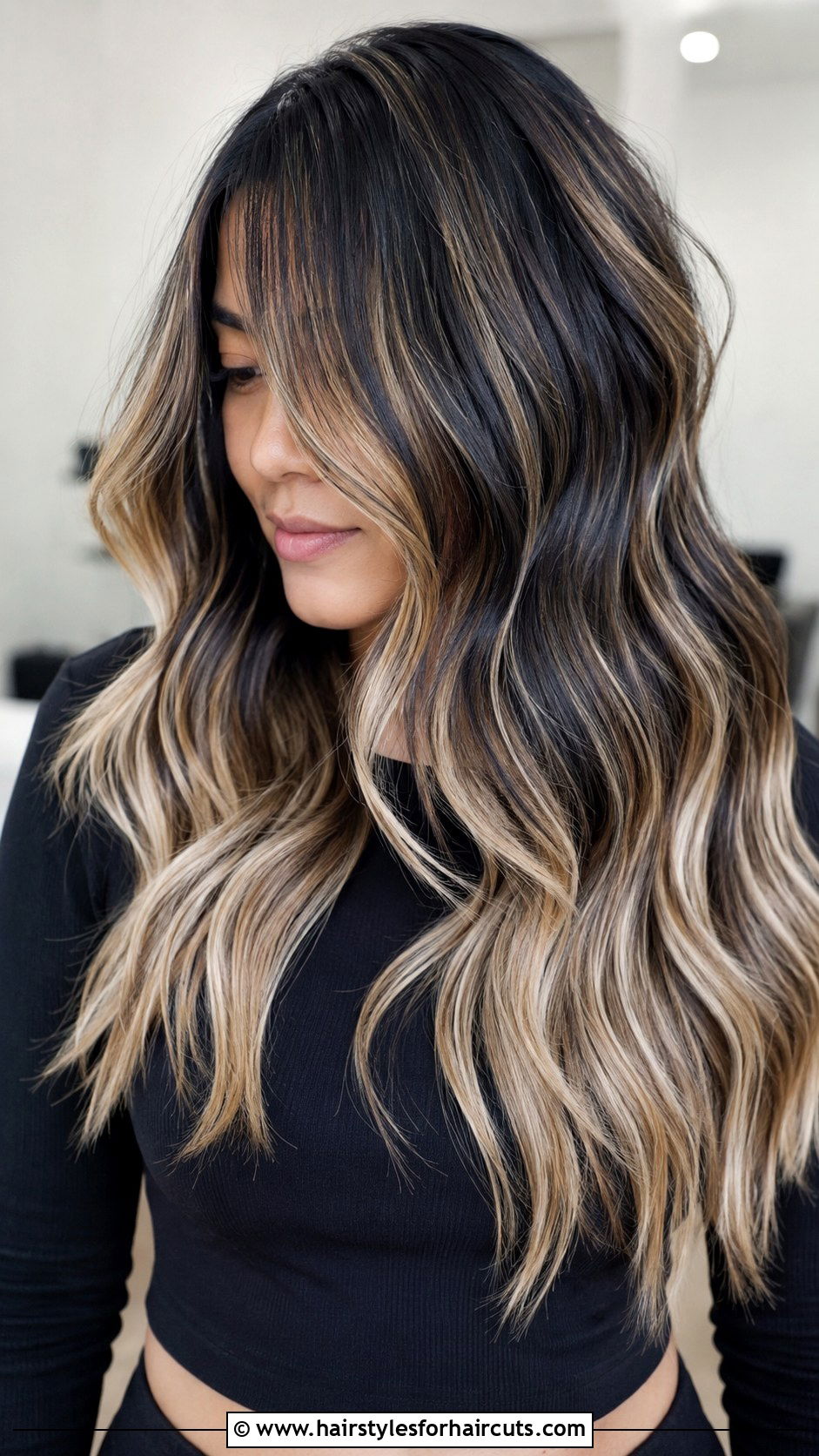 Wavy Blonde Highlights Black Hair - 25 black hair wavy hairstyles - 25 black hair wavy hairstyles