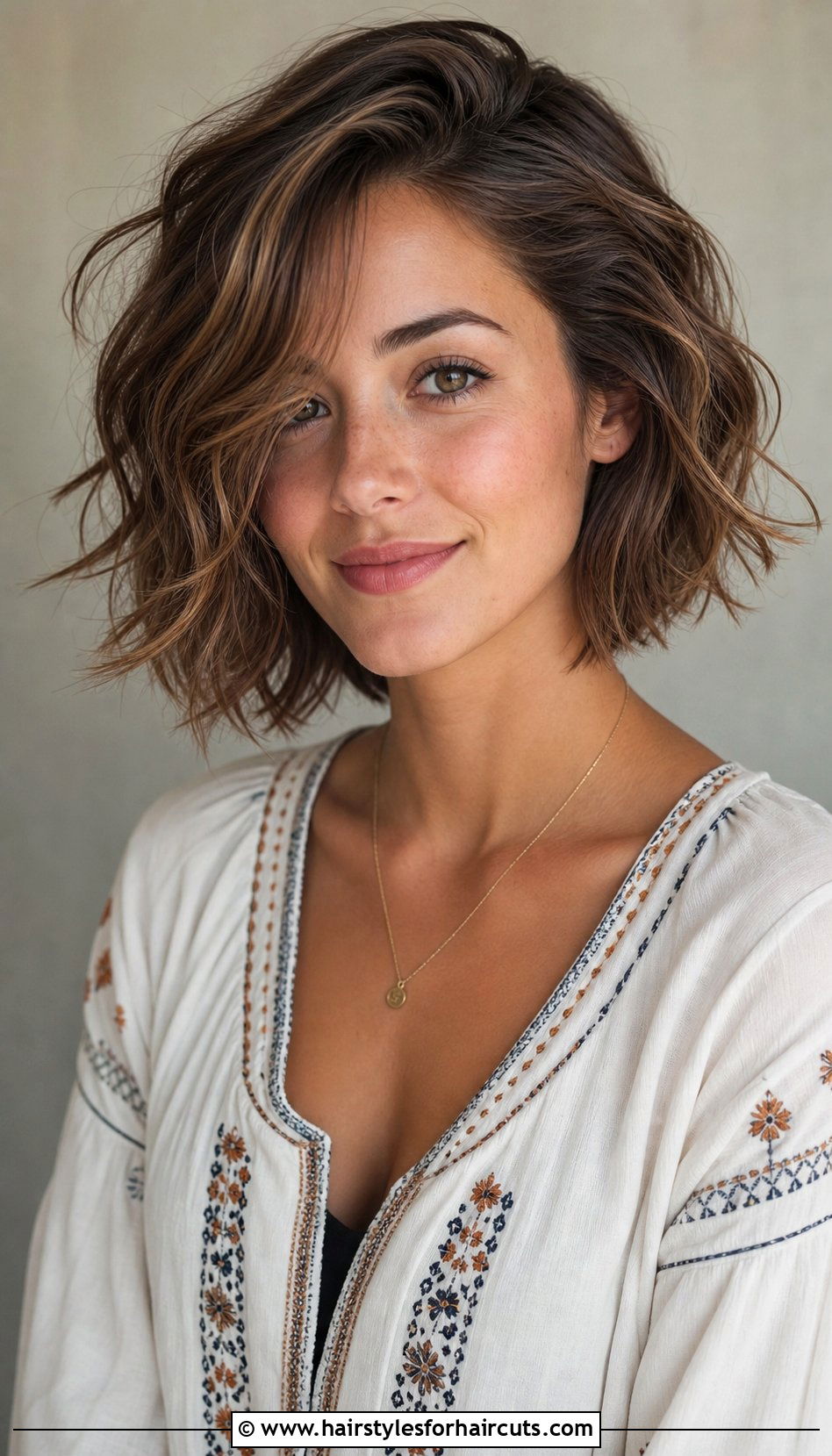 Wavy Bob With Side Part - 25 hairstyles for girls with medium length hair - 25 hairstyles for girls with medium length hair