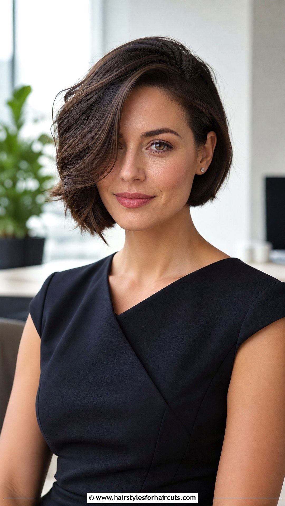 Wavy Chin Length Bob With Side Part - 25 chin length haircuts for wavy hair - 25 chin length haircuts for wavy hair
