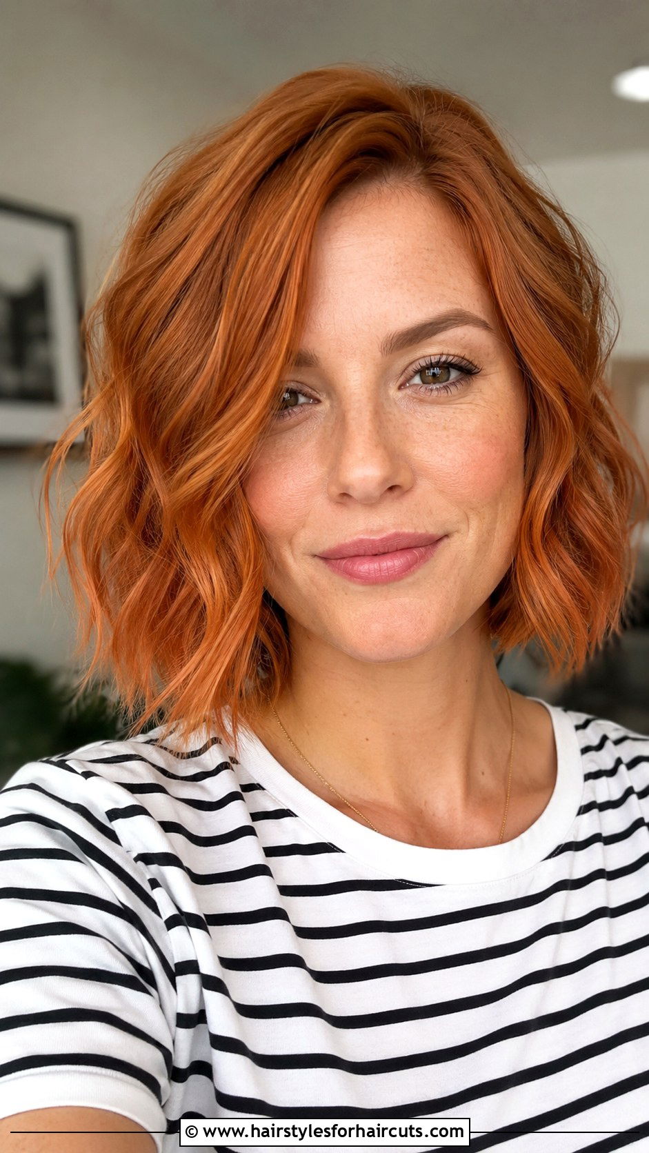 Wavy Copper Lob - 25 copper hairstyles - 25 copper hairstyles