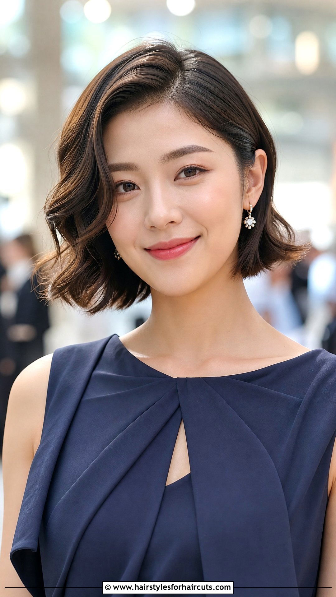 Wavy Ear Tucking Bob - 25 short haircuts for women wavy hair - 25 short haircuts for women wavy hair