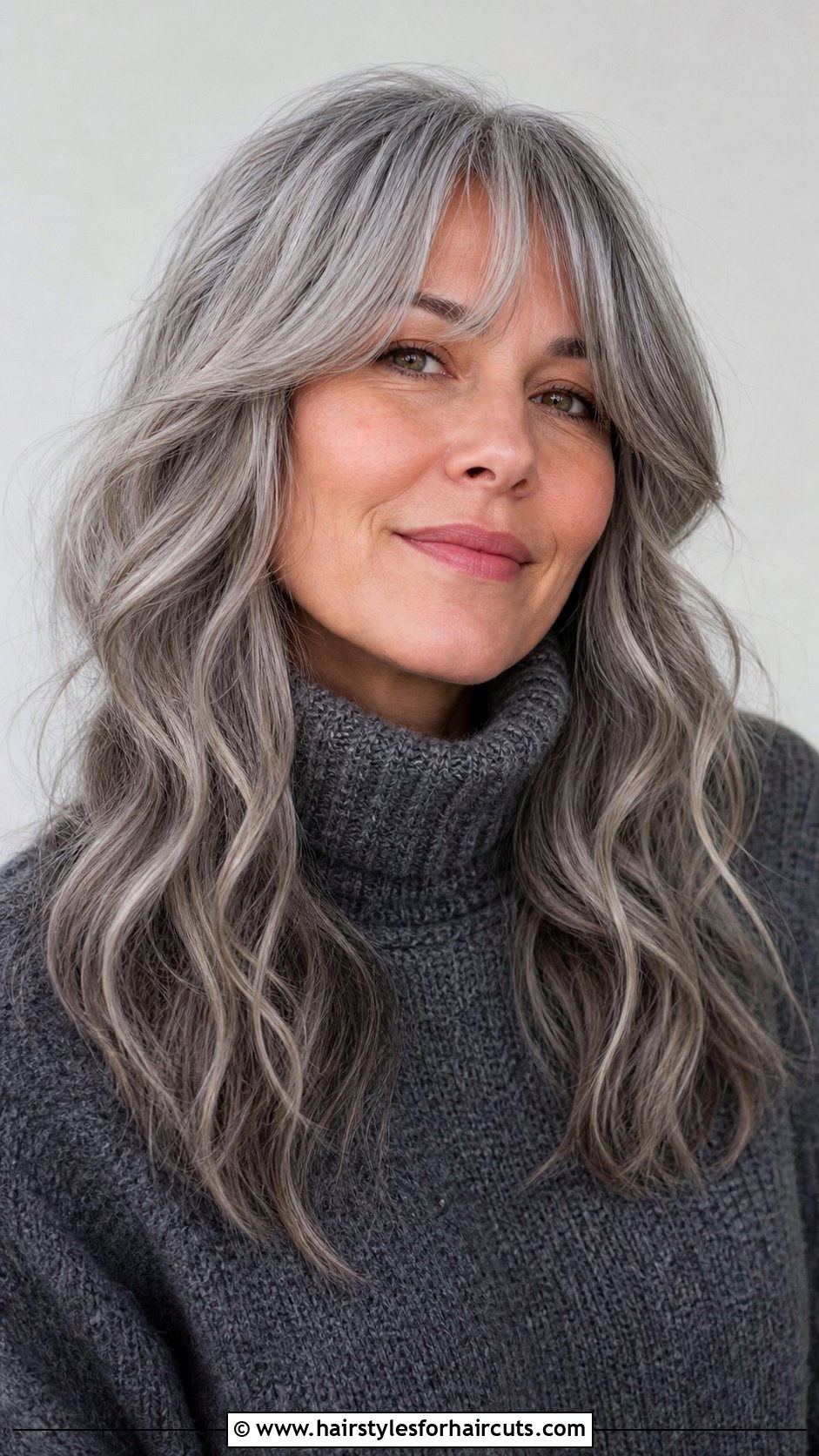 Wavy Gray Hair With Bangs - 25 wavy gray hairstyles - 25 wavy gray hairstyles