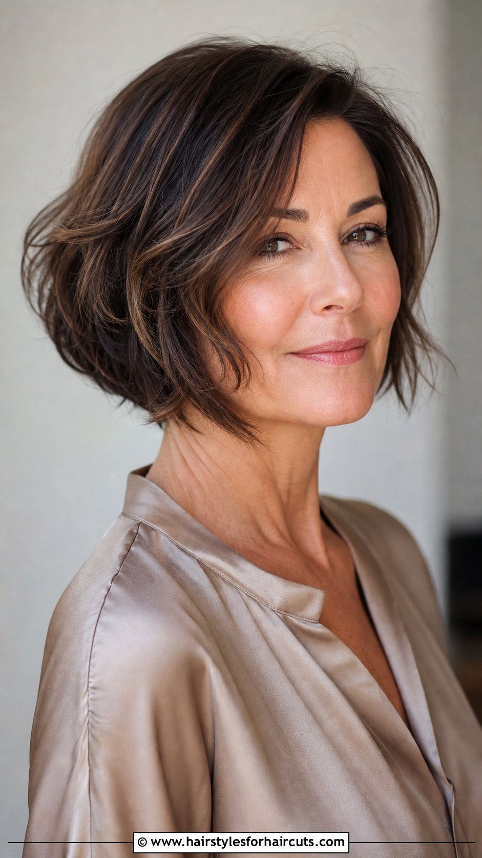 Wavy Inverted Bob - 25 short haircuts for wavy hair over 50 - 25 short haircuts for wavy hair over 50