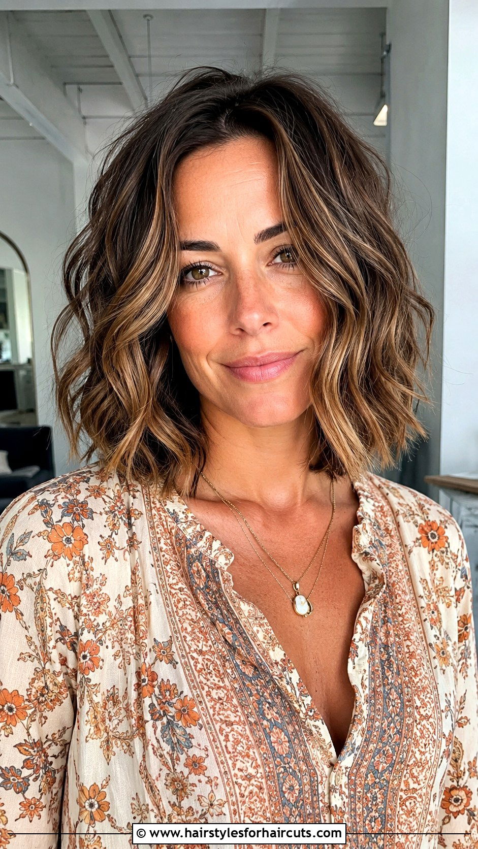 Wavy Lob Haircut - 25 8 inches of haircuts off - 25 8 inches of haircuts off