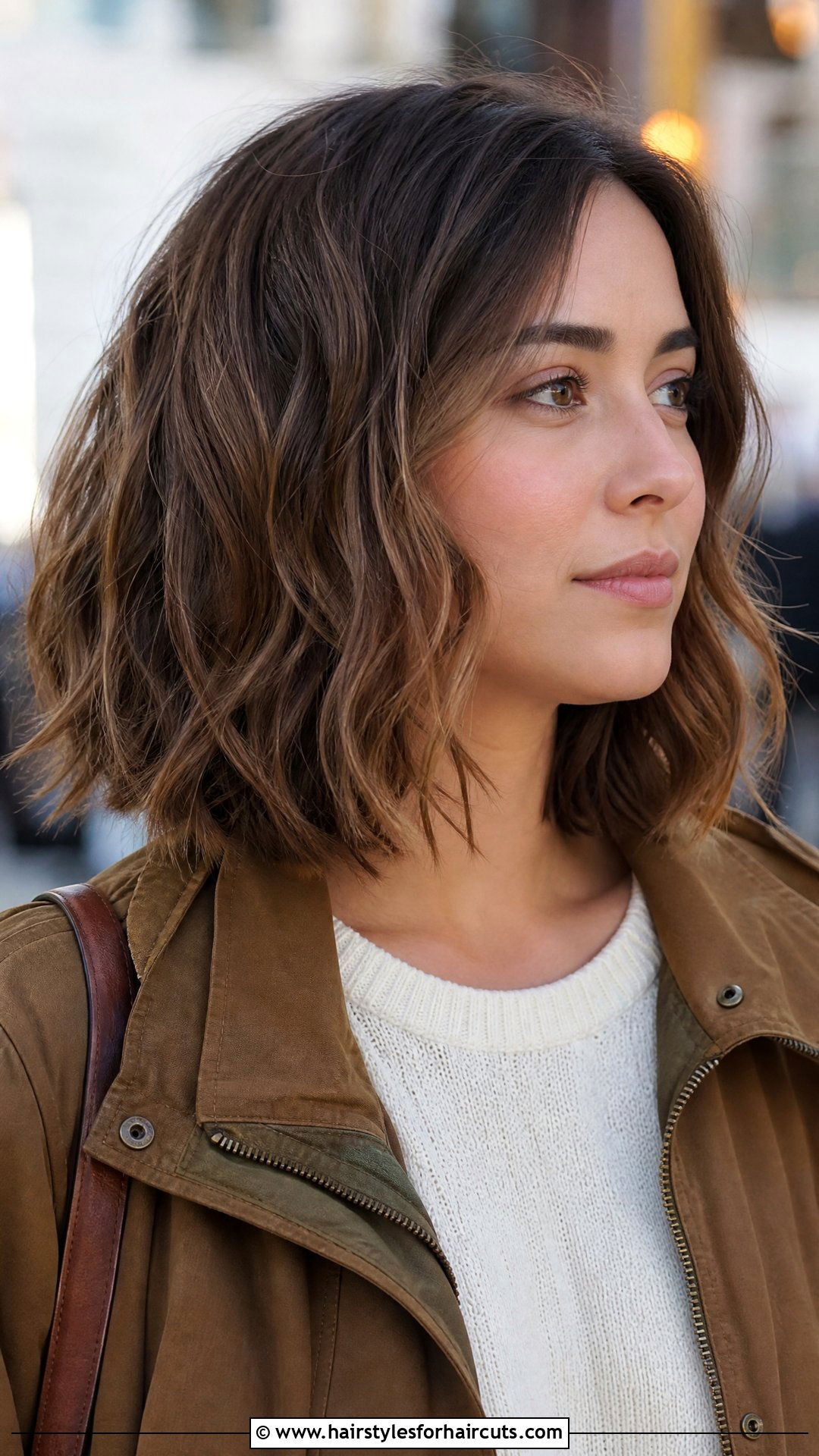 Wavy Lob Haircut - 25 thin black hairstyles - 25 thin black hairstyles