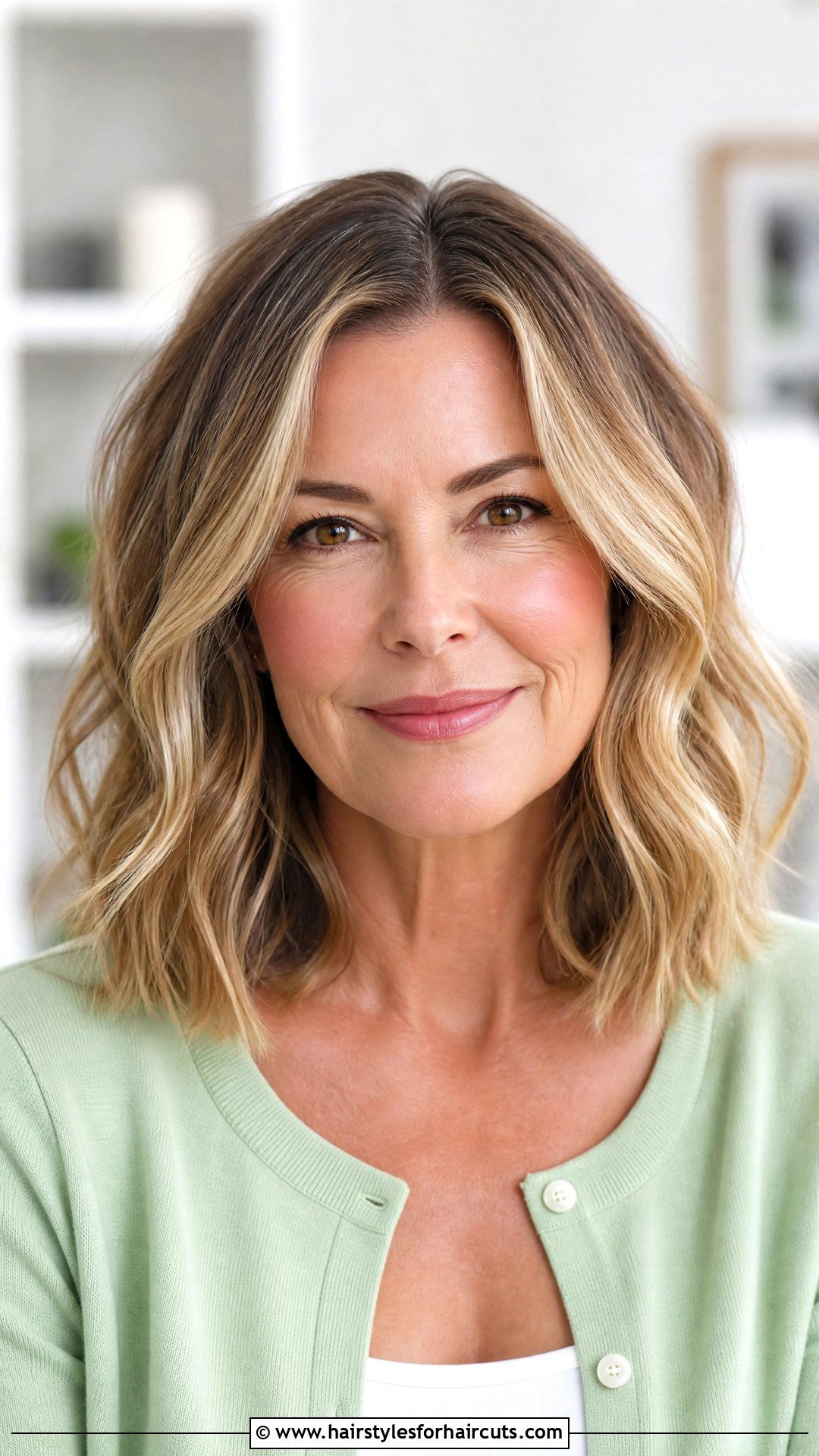 Wavy Lob Haircut - 25 women hairstyles over 50 - 25 women hairstyles over 50