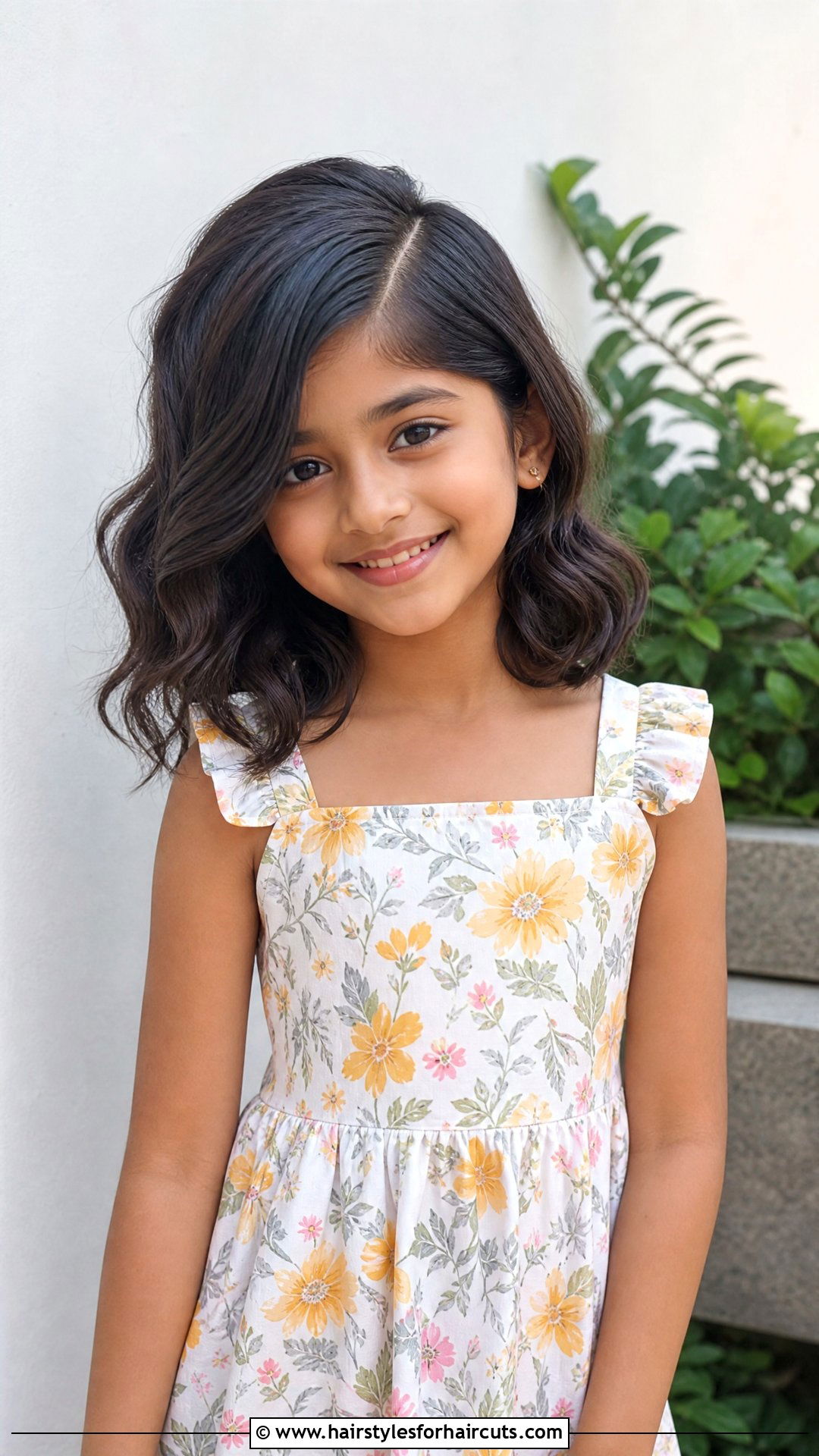 Wavy Lob With Side Part - 25 6 years girl haircuts style indian - 25 6 years girl haircuts style indian