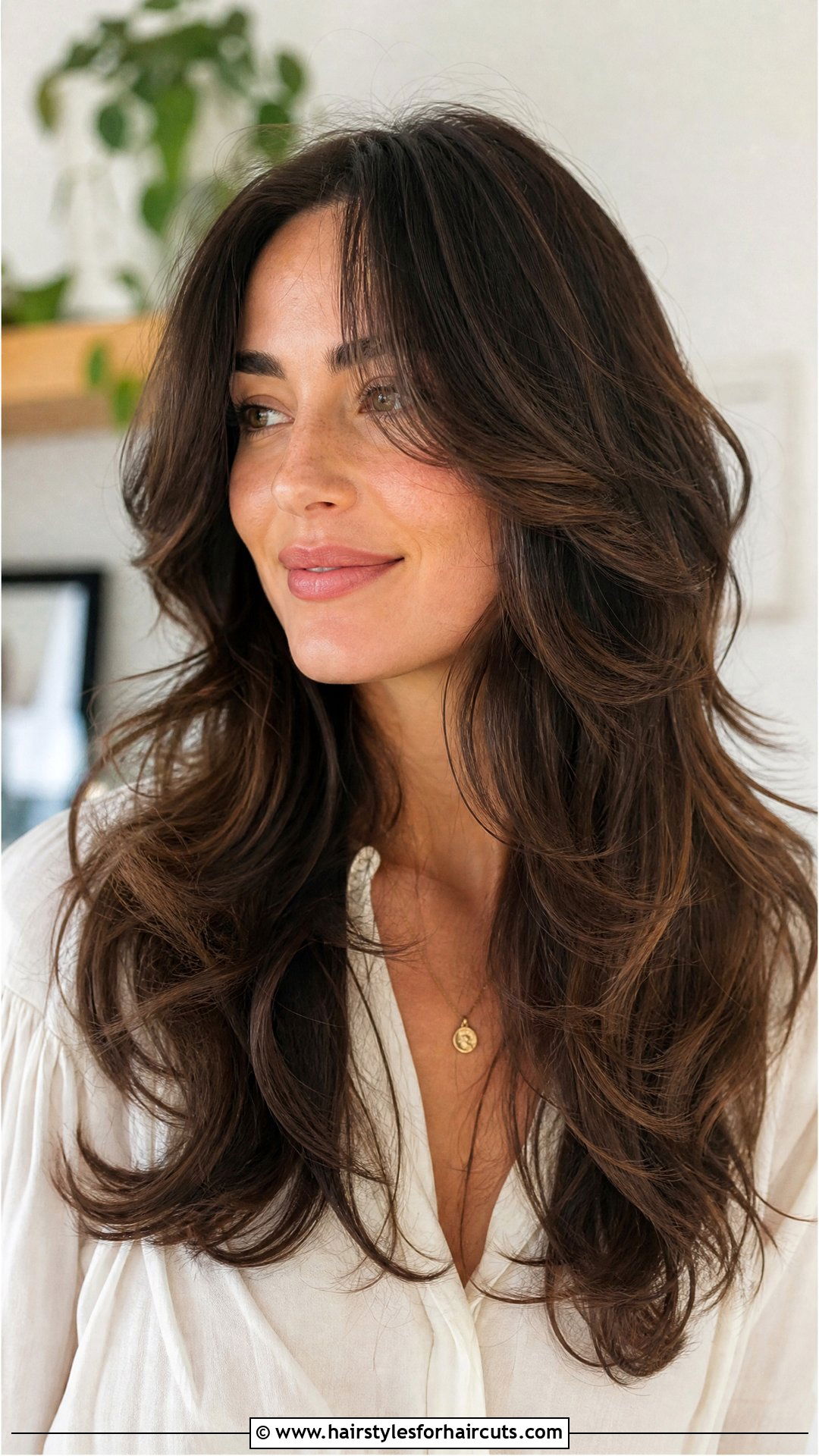 Wavy Long Butterfly Haircut With Curtain Bangs - 25 butterfly haircuts with curtain bangs long hair - 25 butterfly haircuts with curtain bangs long hair
