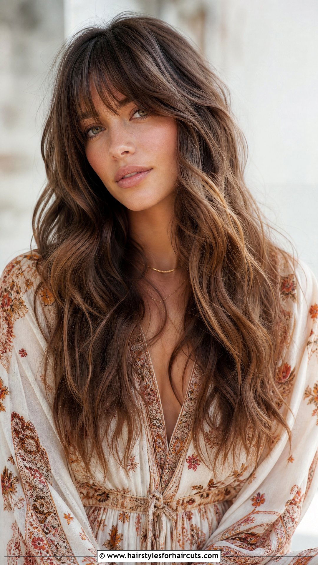 Wavy Long Hair With Fringe - 25 fringe haircuts long hair - 25 fringe haircuts long hair
