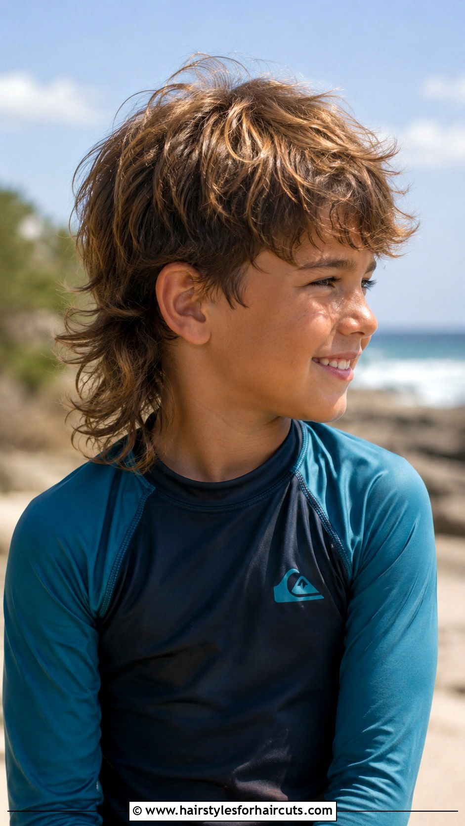 Wavy Mullet - 25 kids mullet haircuts - 25 kids mullet haircuts