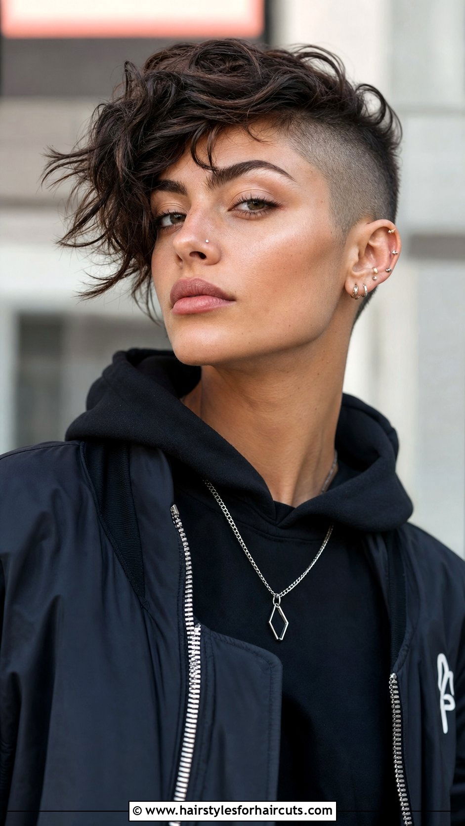 Wavy Pixie Cut With Undercut - 25 good short haircuts for wavy hair - 25 good short haircuts for wavy hair